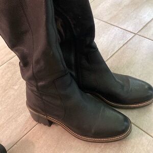 Vince Camuto black leather boots size 9 knee high